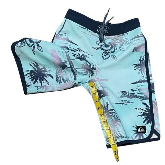 NWOT Quiksilver Tropical Print Board Shorts Boys 7x - Picture 4 of 8